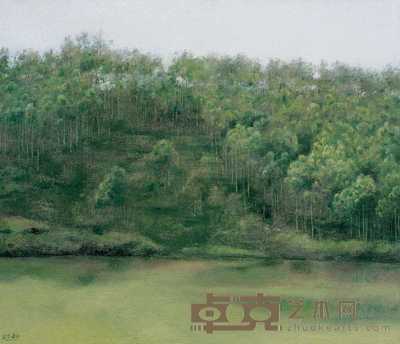 张冬峰 松林山塘图 70×80cm